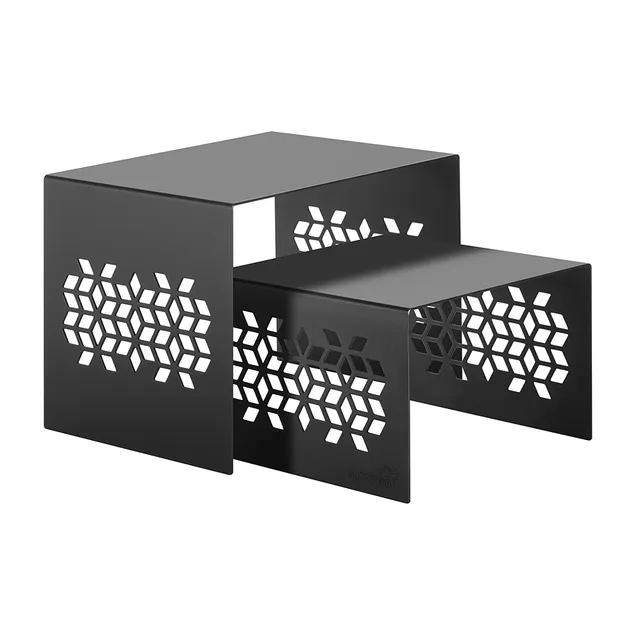 rosseto-mosaic-nesting-riser-set-2-teilig-schwarz-matt-sk054 image 1