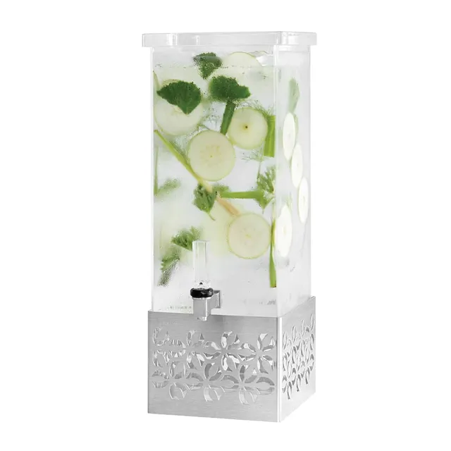rosseto-iris-ld198-getr-nkedispenser-3-gallonen-eckig-acryl-edelstahl image 1