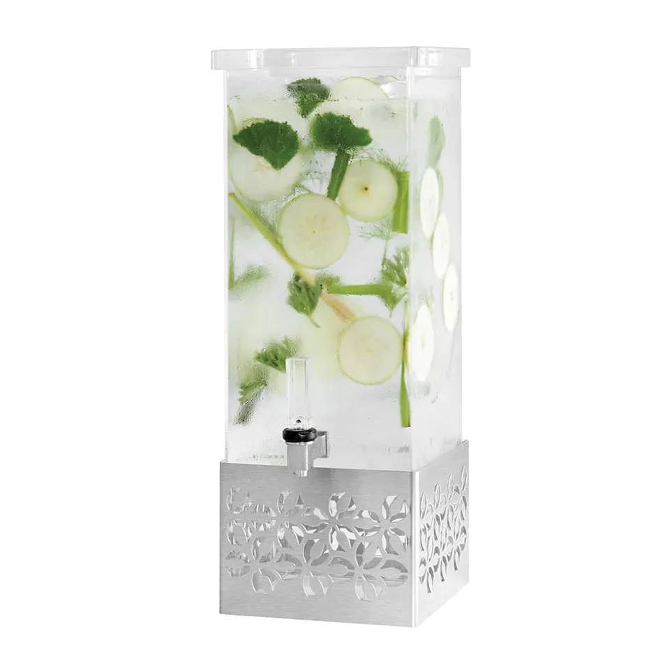 rosseto-iris-ld198-getr-nkedispenser-3-gallonen-eckig-acryl-edelstahl image 1