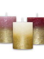 villaverde-rustikale-stumpenkerze-68-x-90-mm-metallic-gold-classic-candle image 2