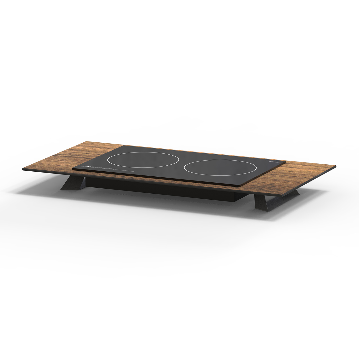 rosseto-alto-34-8-zoll-double-induction-riser-walnut-hpl-mit-black-legs-hplrsi10 image 1