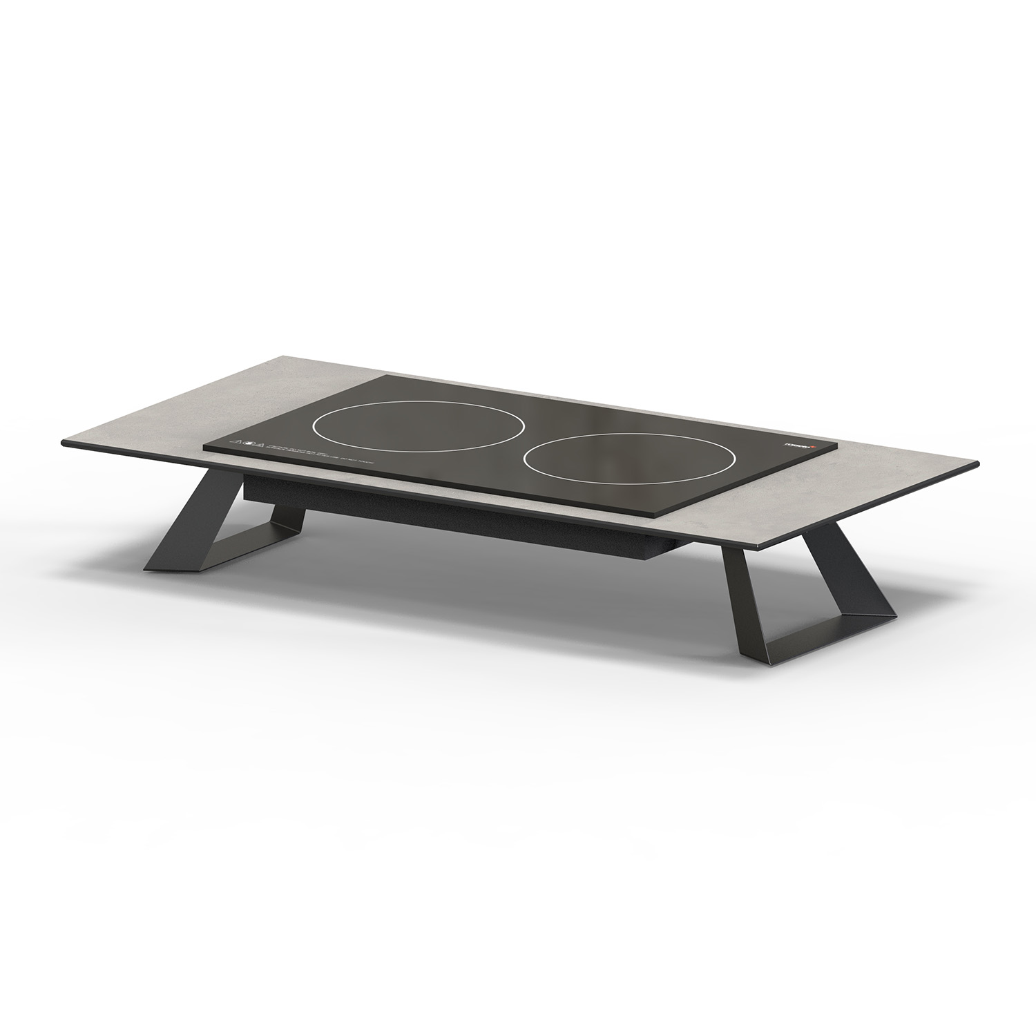rosseto-alto-hplrsi105-induktions-riser-88-4-cm-concrete-gray image 1