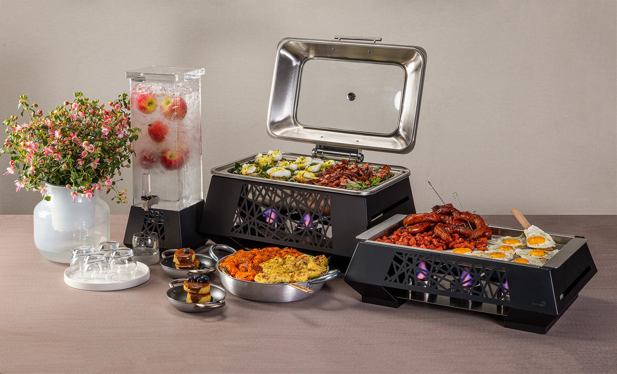 rosseto-geo-multi-chef-sk064-chafing-dish-25-cm-schwarz-mit-soft-close-deckel image 2