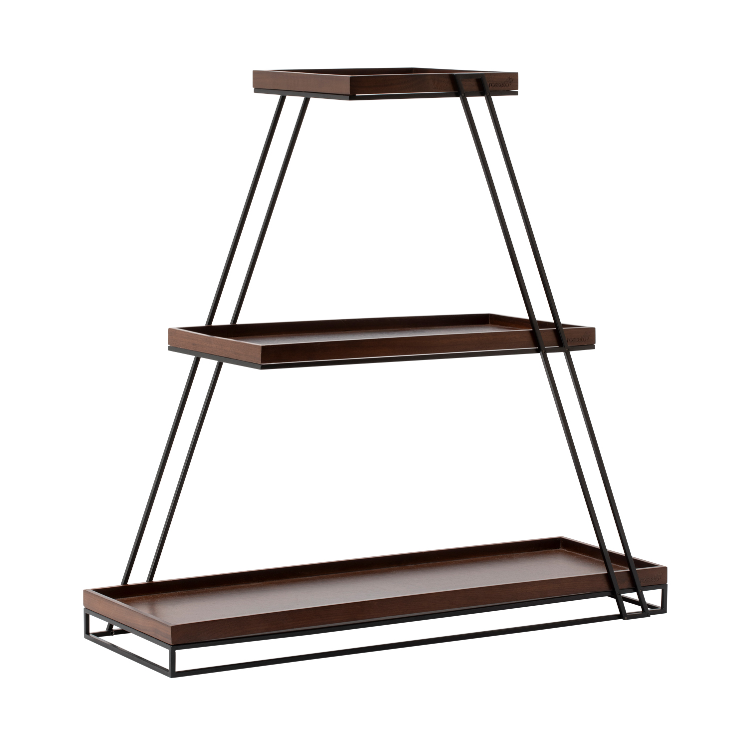 rosseto-skyrize-sr3b-w-etagere-schwarz-mit-walnuss-ablagen image 4