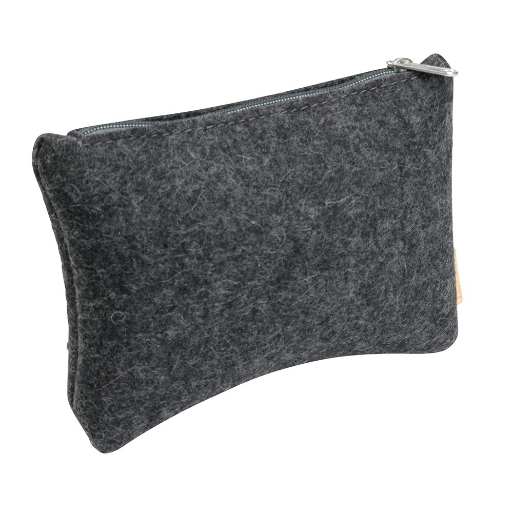 biozoyg-filz-kosmetiktasche-dunkel-meliert-23-x-14-x-3-cm-mit-reissverschluss image 1