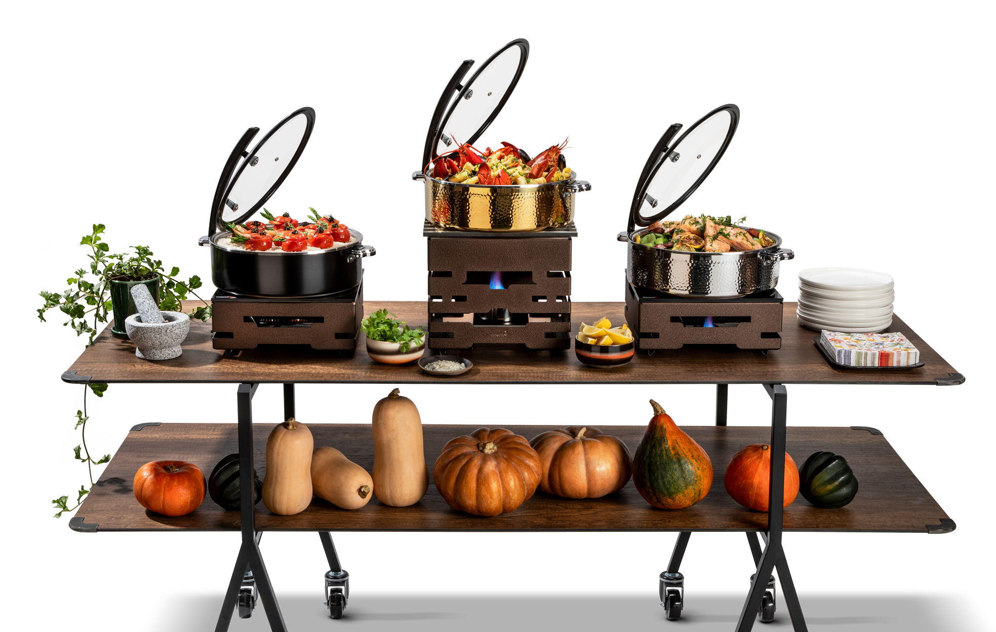 rosseto-le-dish-gwd300p-runde-buffetpfanne-4-8-qt image 3