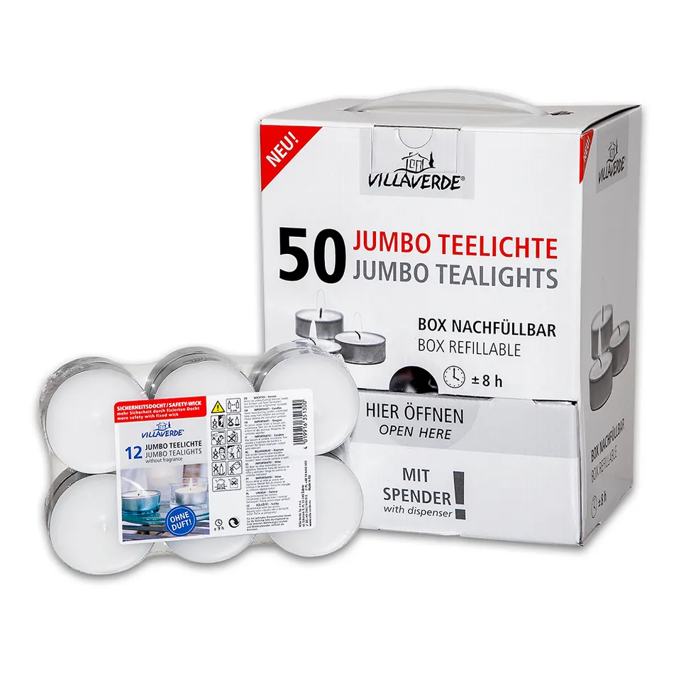 villaverde-teelichter-8h-unbeduftet-im-alu-becher image 1