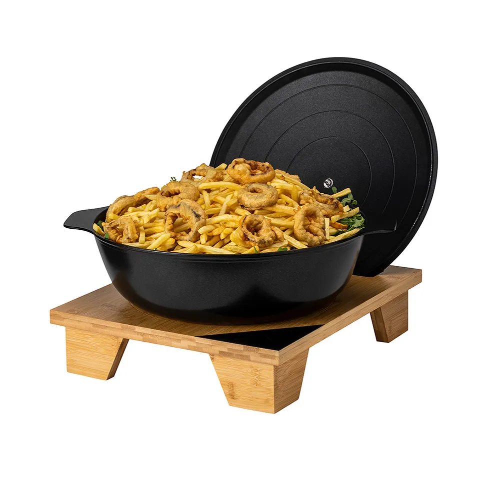 rosseto-cooklite-cw002bk-casserole-schwarz-aus-beschichtetem-aluguss-mit-deckel image 1