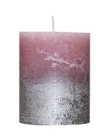 villaverde-rustikale-stumpenkerze-68-x-90-mm-metallic-silber-classic-candle image 8