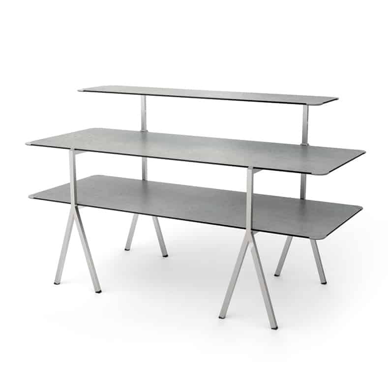 rosseto-modulite-mt-3003cgs-3-ebenen-kit-concrete-gray-edelstahl-beine image 1