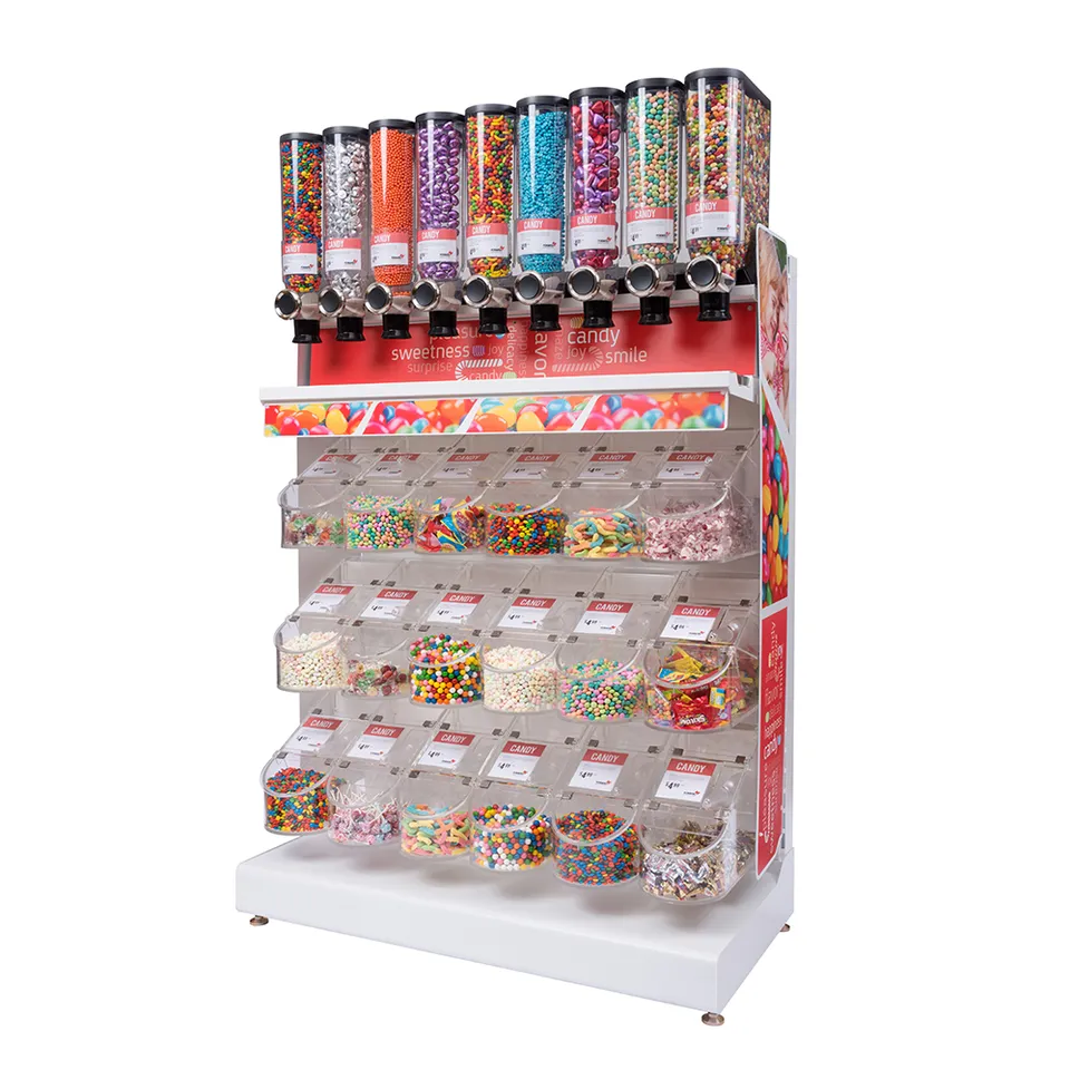 rosseto-bulkshop-gondola-system-kit-b-bulk-food-dispenser-station image 1