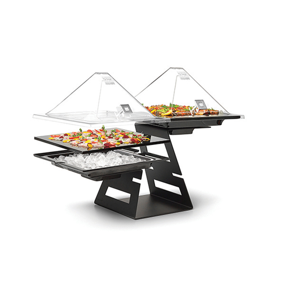 rosseto-swan-mehrstufiges-riser-system-schwarz-matt-mit-2-porzellanschalen-sm220 image 2
