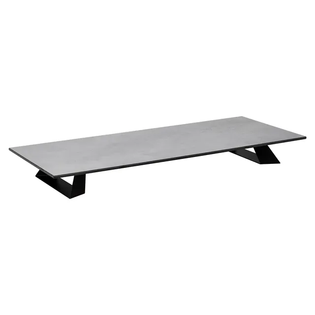 rosseto-alto-riser-rechteckig-breit-betongrau-mit-schwarzen-f-en-hplrs18 image 1