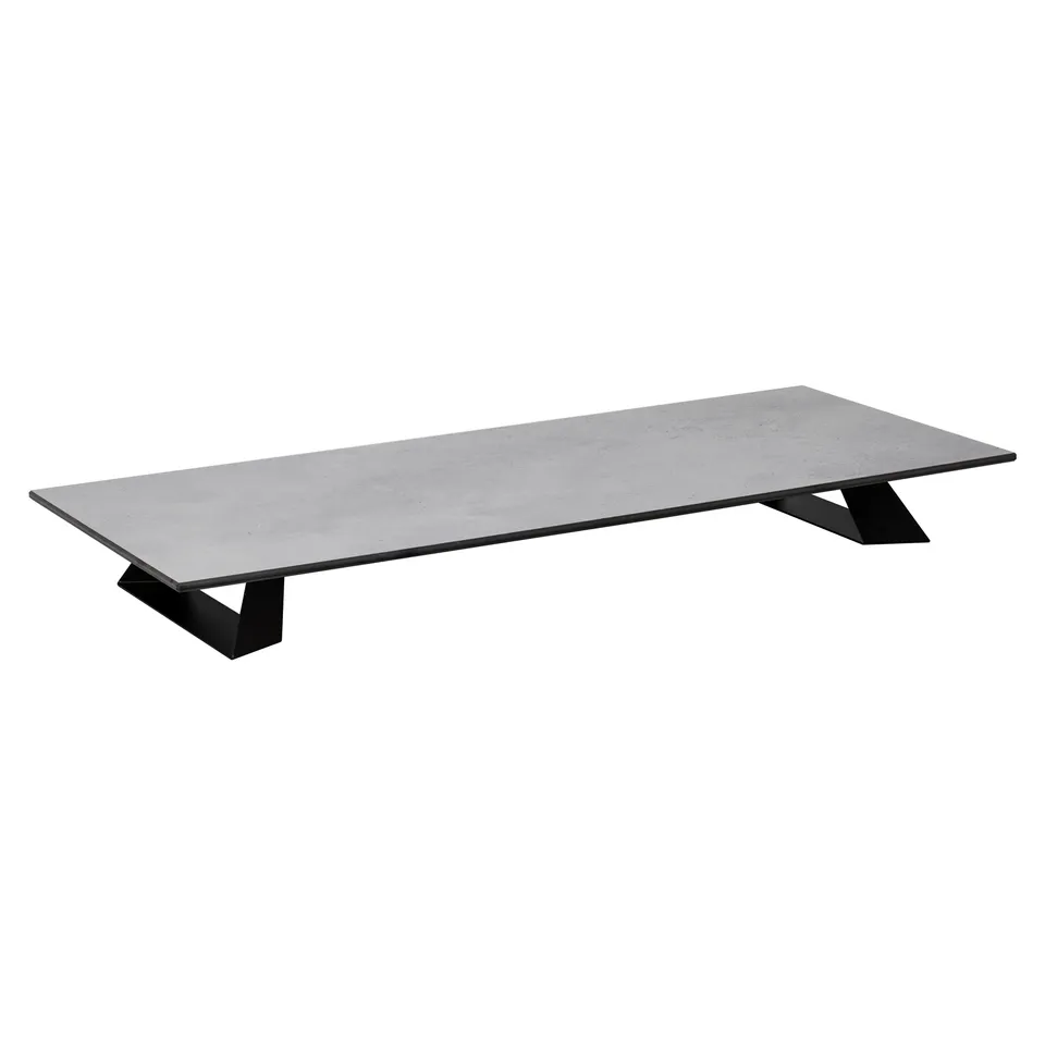 rosseto-alto-riser-rechteckig-breit-betongrau-mit-schwarzen-f-en-hplrs18 image 1
