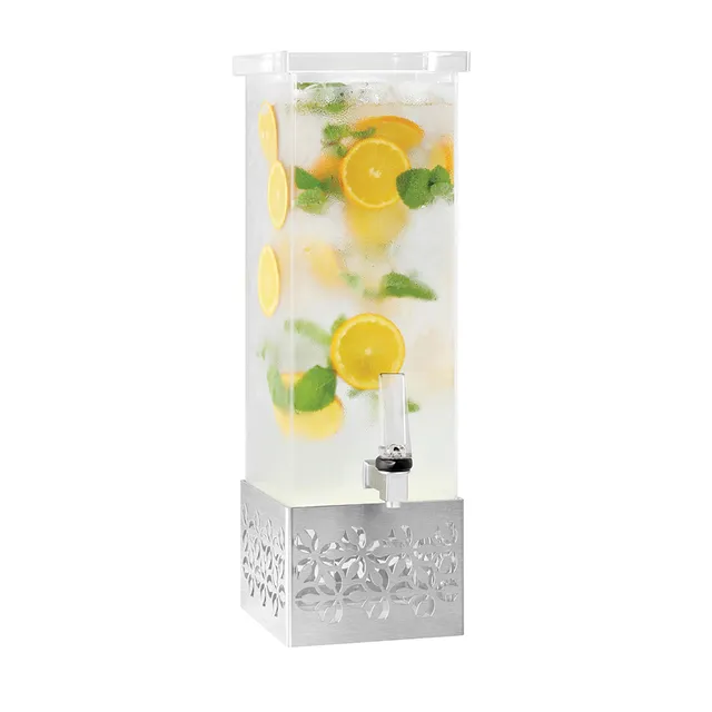 rosseto-iris-ld161-beverage-dispenser-2-gal-rechteckig-edelstahl-und-acryl image 1