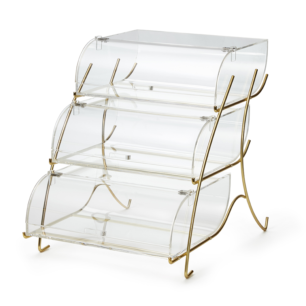 rosseto-bk021-bakery-etagere-3-st-ckig-acryl-mit-messing-st-nder image 3