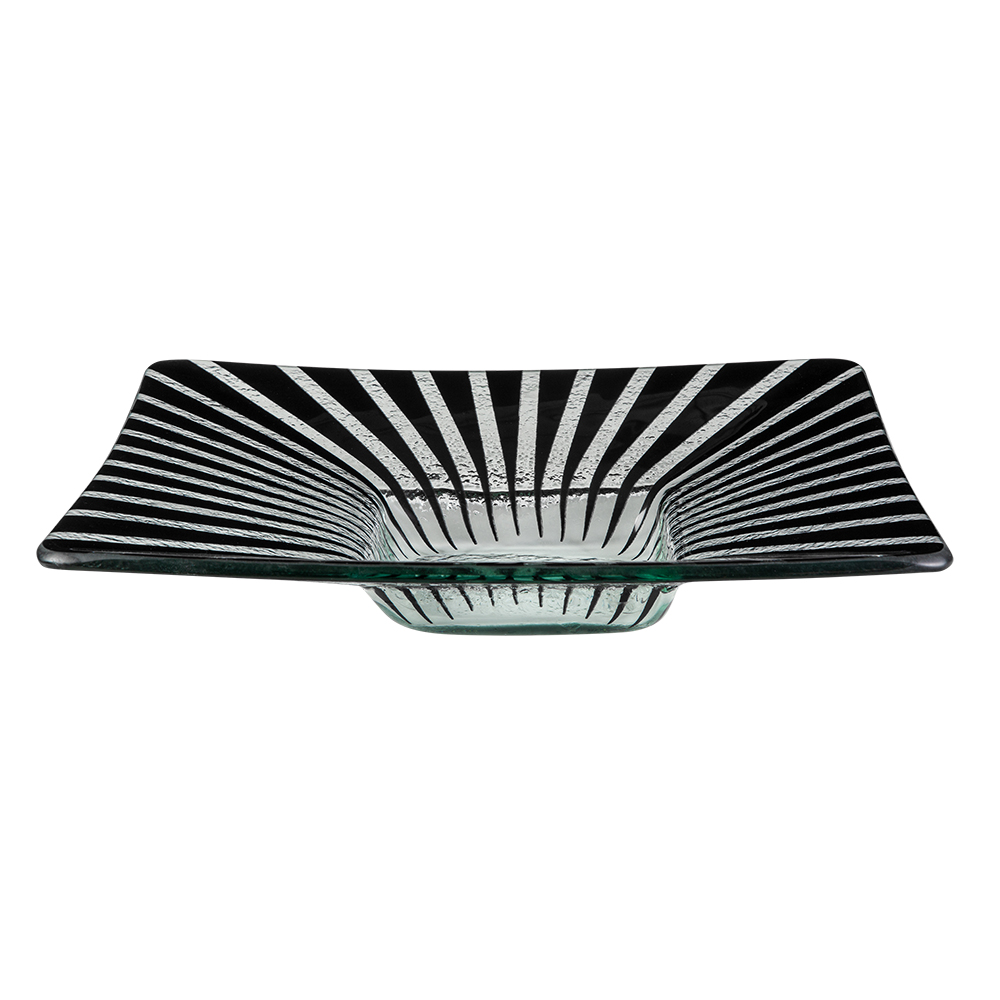 rosseto-kalderon-stelo-gls031b-glasschale-14-zoll-quadratisch-schwarz-2er-set image 1