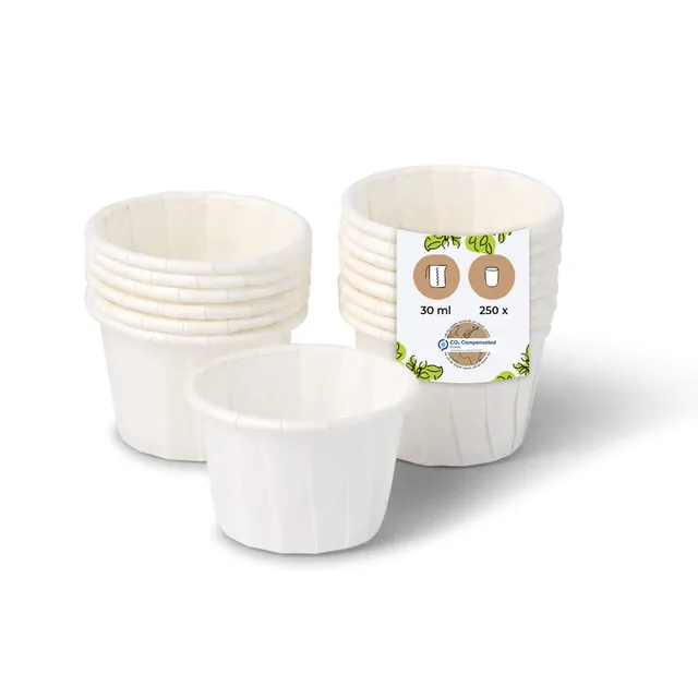 biozoyg-mini-portionsbecher-papier-30ml-wei-250-st-ck image 1