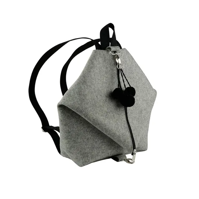biozoyg-backpack-mina-filz-rucksack-hell-meliert-27x34x12cm-merinowolle image 1