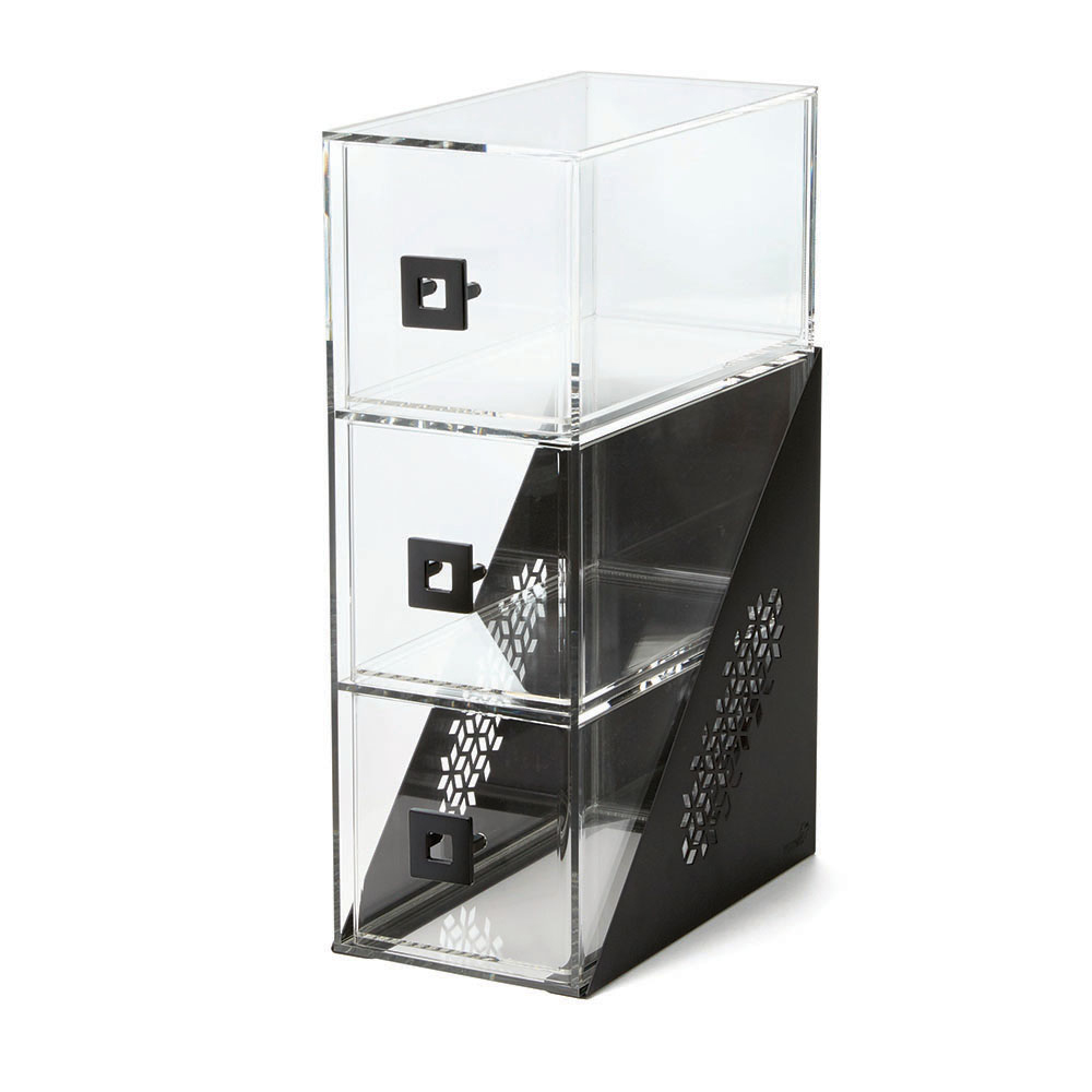 rosseto-mosaic-bd143-bakery-vitrine-schmal-3-schubladen-schwarz-matt image 3