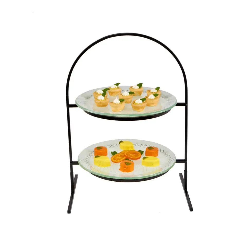 rosseto-kalderon-gst08wfp-etagere-2-st-ckig-mit-spiro-glas-13-zoll image 1
