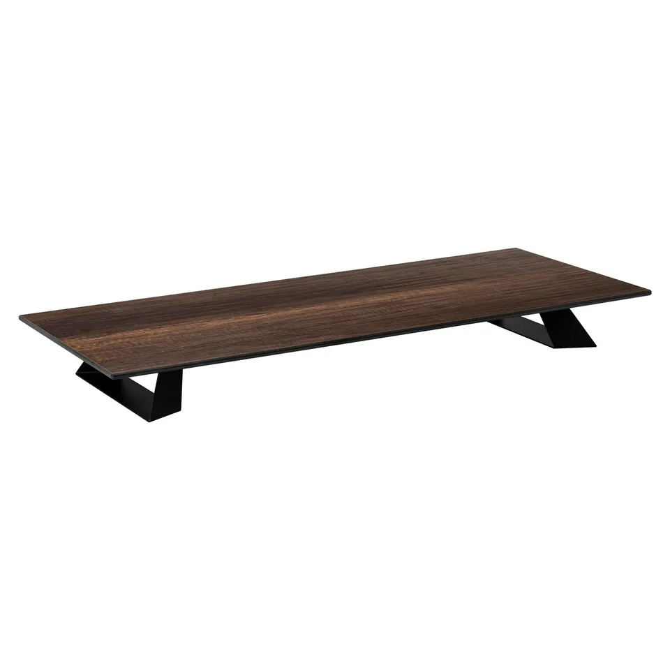 rosseto-alto-riser-rechteckig-breit-walnuss-mit-schwarzen-f-en-hplrs20 image 1