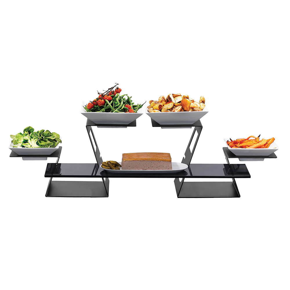 rosseto-swan-sk034-multi-level-system-7-teilig-schwarz-matt-glas image 1