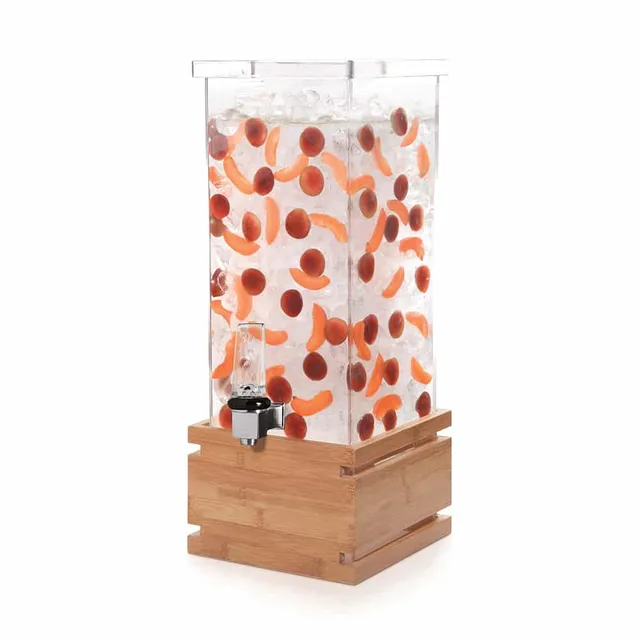 rosseto-ld131-getr-nkespender-quadratisch-4-gallonen-bambus-natur image 1