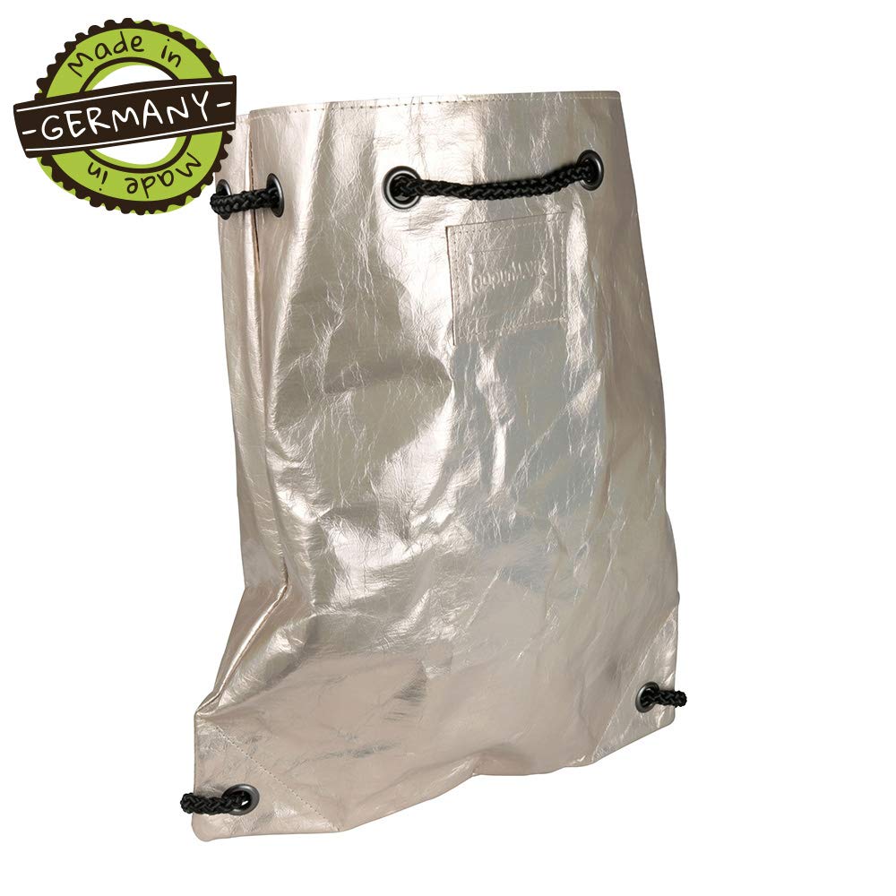 papyrmaxx-backpack-bob-metallic-platinum-rucksack-sportbeutel-aus-waschbarem-pap image 2