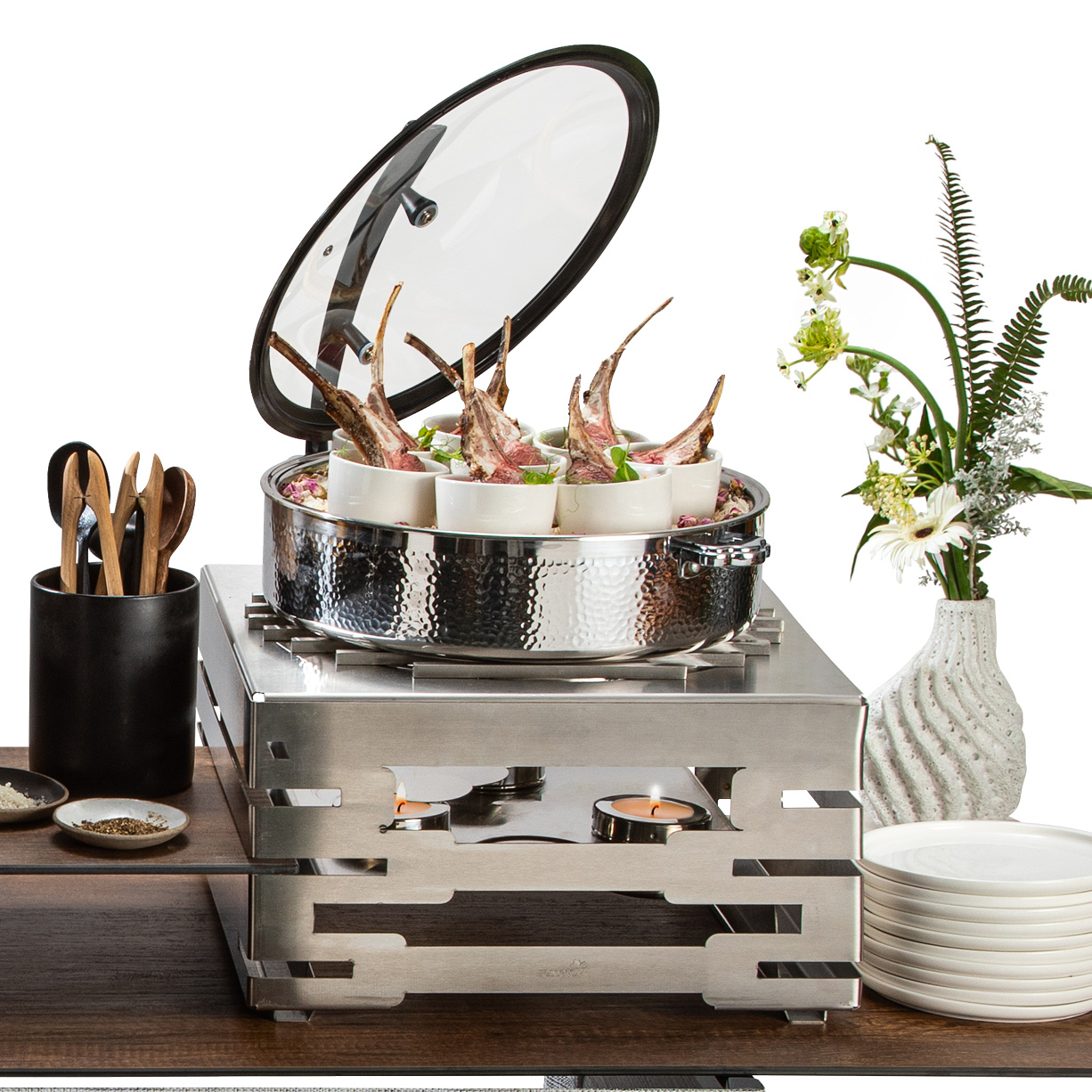 rosseto-multi-chef-sk086-speisenw-rmer-eckig-edelstahl-mit-rundem-grill-und-3-br image 1