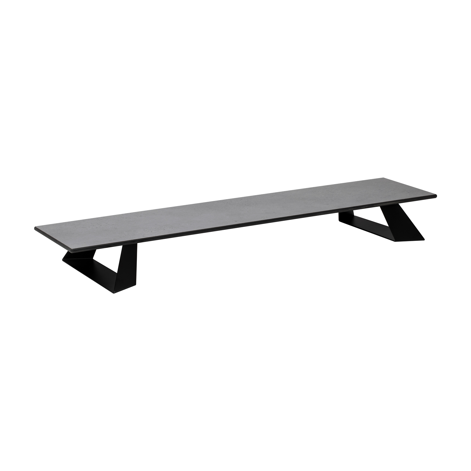 rosseto-alto-hplrs22-riser-rechteckig-schmal-betongrau-mit-schwarzen-f-en image 1