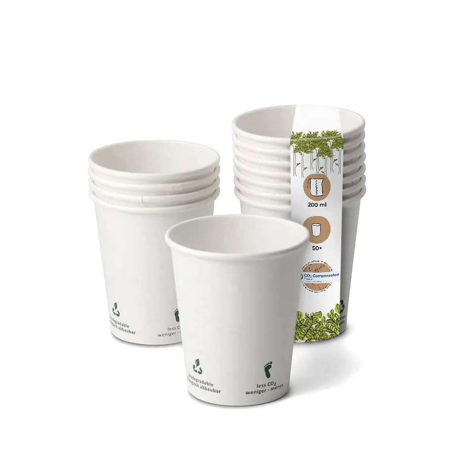 biozoyg-kaffeebecher-pappe-wei-200ml-8oz-80mm-50-st-ck image 1