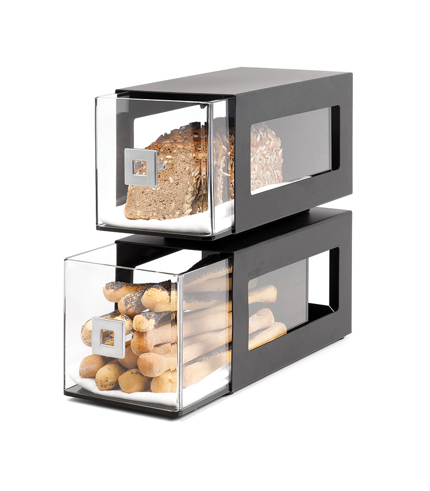 rosseto-bd101-bakery-display-s-ule-2-st-ckig-schwarz-matt-mit-acryl-schubladen image 3