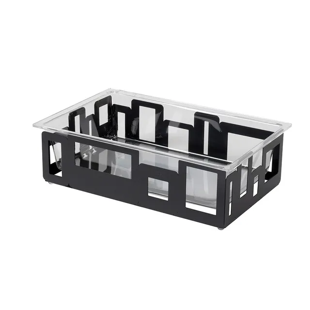 rosseto-large-rectangular-black-matte-ice-housing-sm113-mit-acryl-einsatz image 1
