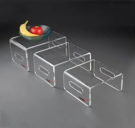 rosseto-rdc107-clear-acrylic-rechteck-riser-3er-set image 1