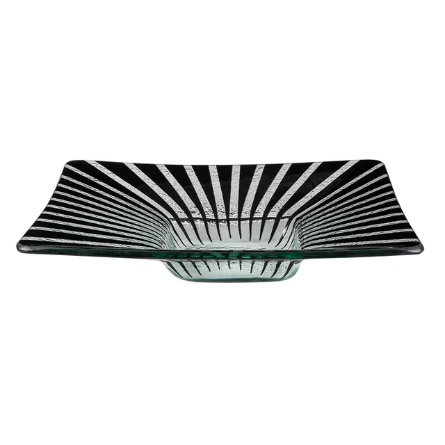 rosseto-kalderon-stelo-gls031b-glasschale-14-zoll-quadratisch-schwarz-2er-set image 1