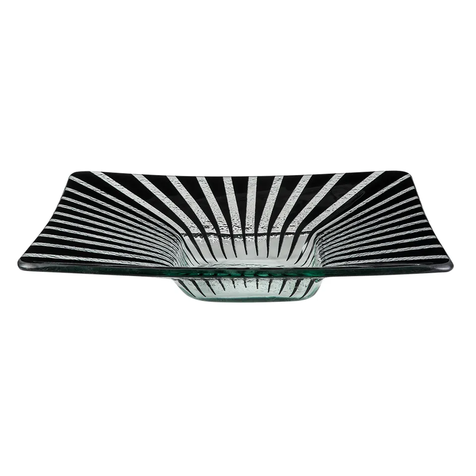 rosseto-kalderon-stelo-gls031b-glasschale-14-zoll-quadratisch-schwarz-2er-set image 1