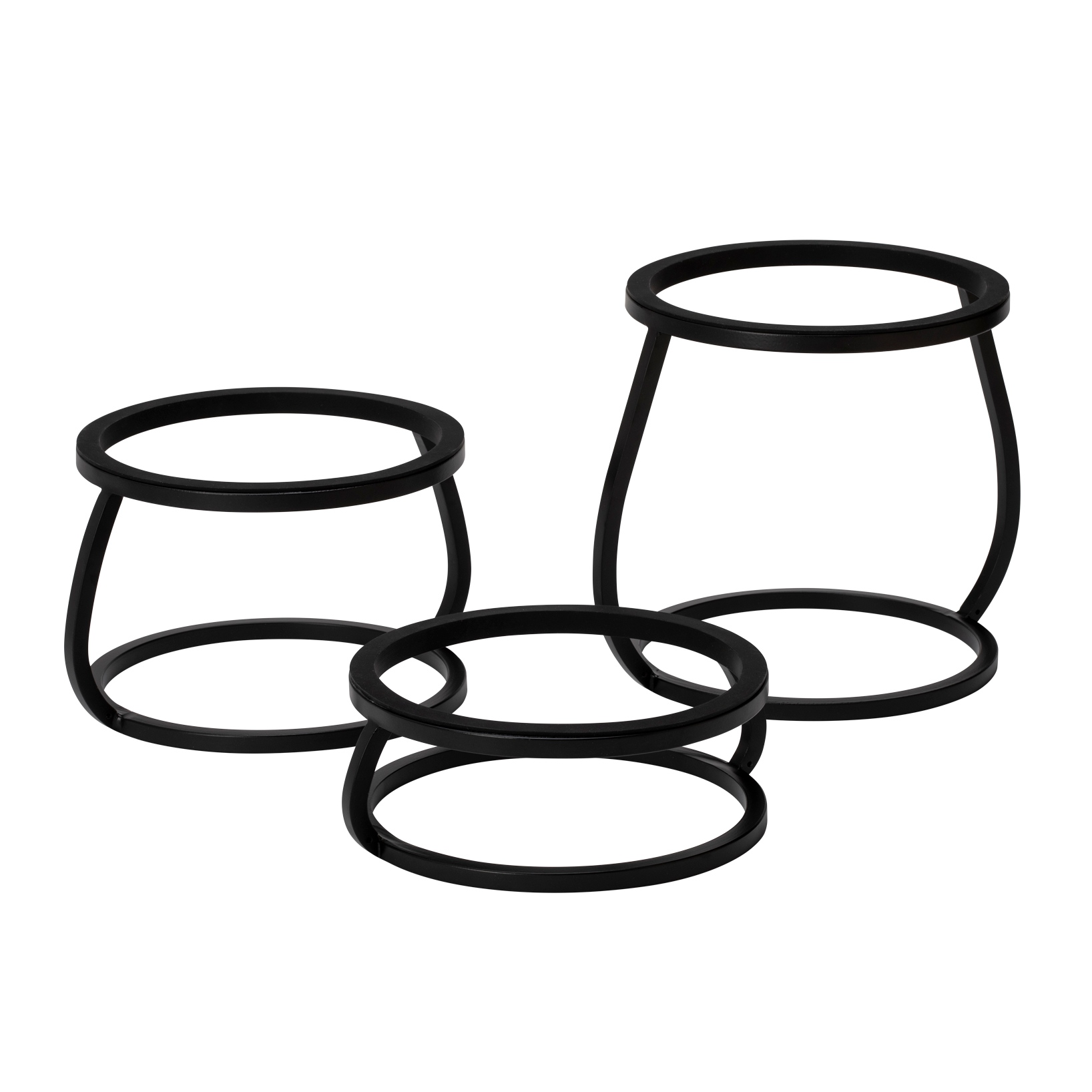 rosseto-rise-up-rur358s-b-display-riser-set-schwarz-3-teilig-8-13-20-cm image 1