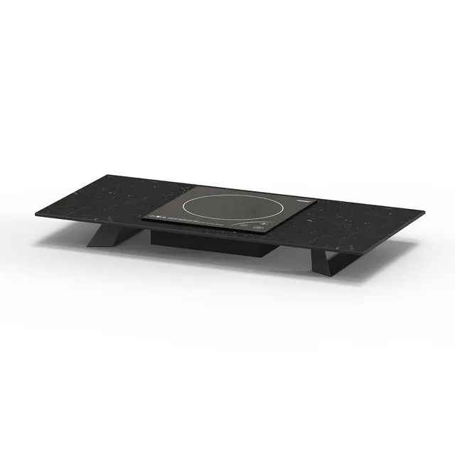 rosseto-alto-hplrsi94-induktions-riser-31-5-black-marble-3-beine image 1