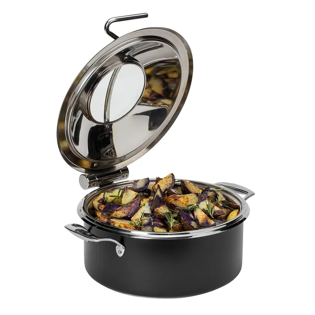 rosseto-home-style-cp101-chafing-pot-schwarz-mit-soft-close-deckel image 1