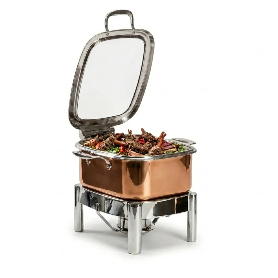 rosseto-gwd295k-gr-le-dish-gold-chafing-pot-4-2-qt-eckig-mit-rahmen image 1