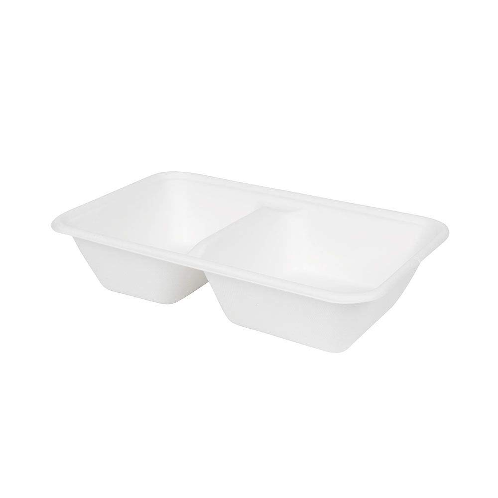 biozoyg-zuckerrohr-men-schalen-2-geteilt-1000-ml-50-st-ck-wei-e-meal-prep-boxen- image 1