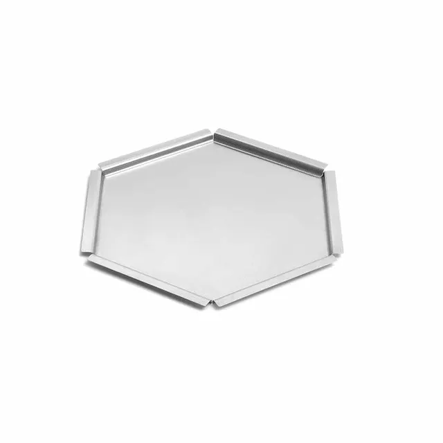 rosseto-honeycomb-sm119-tablett-small-edelstahl-strukturiert image 1