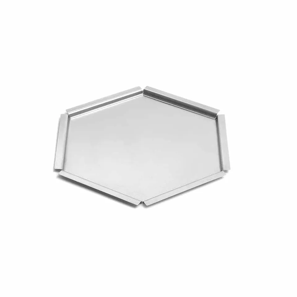 rosseto-honeycomb-sm119-tablett-small-edelstahl-strukturiert image 1