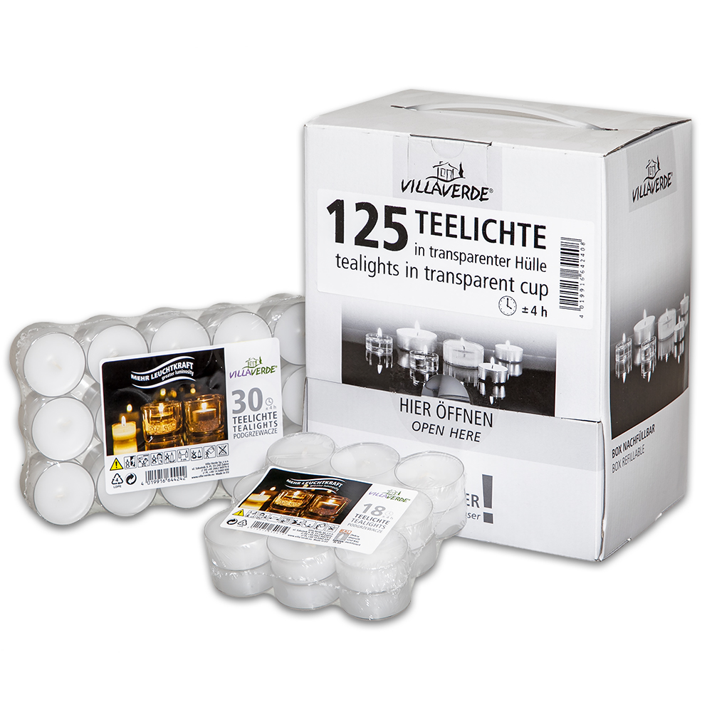 villaverde-teelichter-duftneutral-4h-transparente-cups image 1