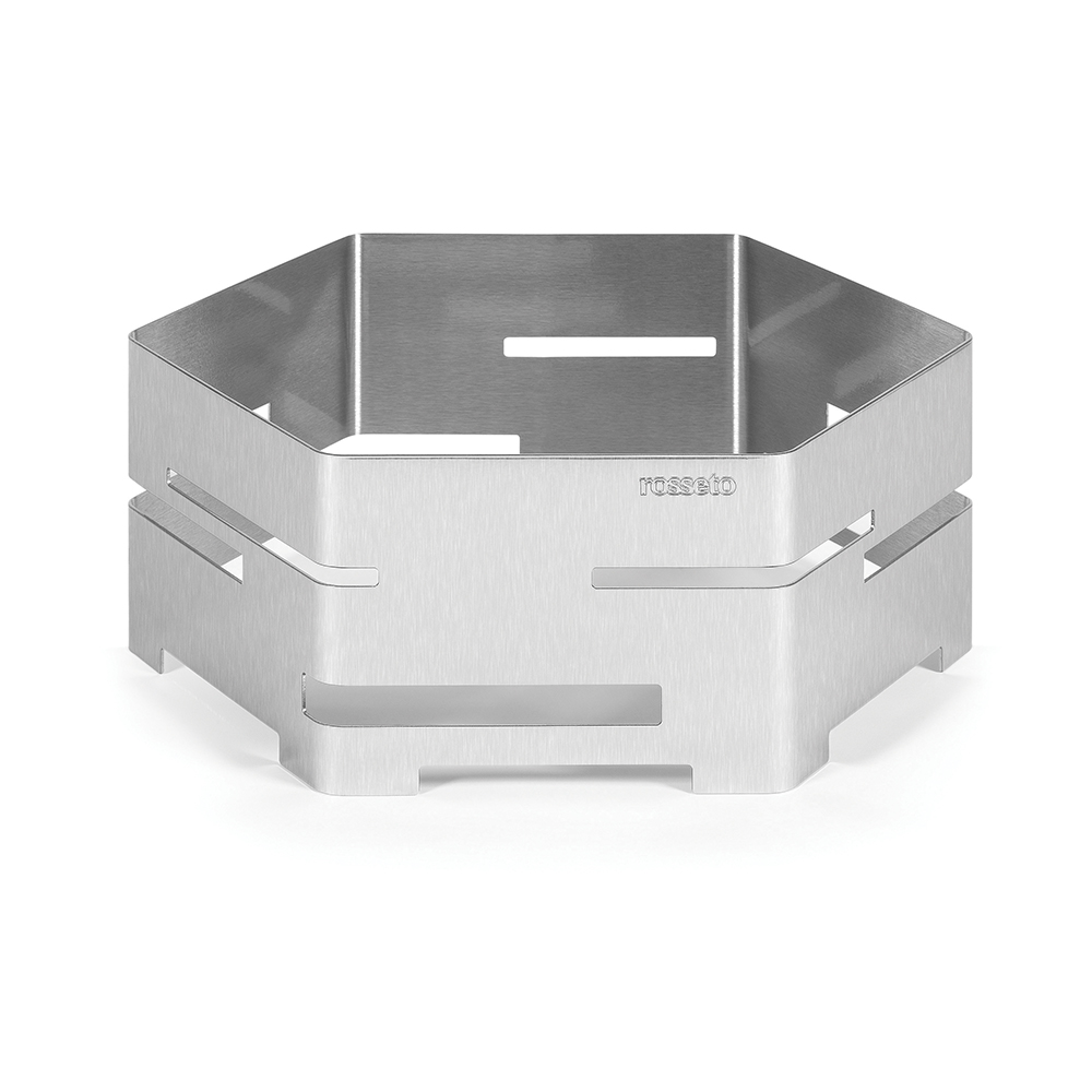 rosseto-16-zoll-medium-hexagon-buffet-riser-geb-rsteter-edelstahl-sm117 image 1