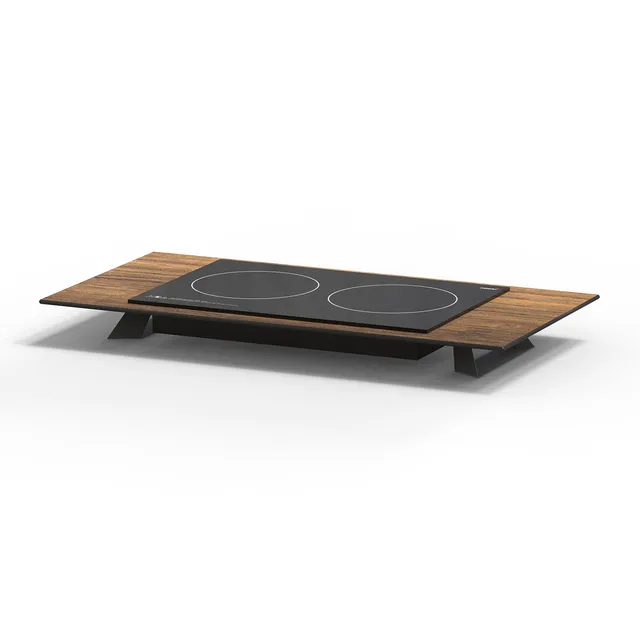 rosseto-alto-34-8-zoll-double-induction-riser-walnut-hpl-mit-black-legs-hplrsi10 image 1