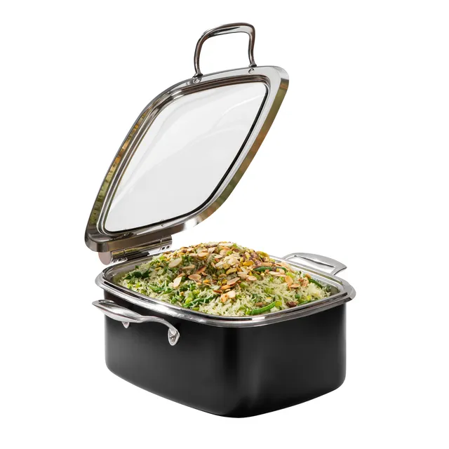 rosseto-le-dish-gwd295el-bk-chafing-topf-eckig-schwarz-4-2-qt image 1