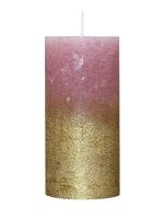 villaverde-rustikale-kerze-d68-h120-mm-metallic-gold-classic-candle image 6
