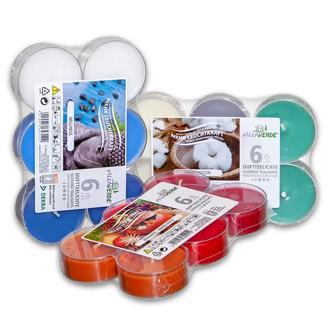 villaverde-duft-teelichter-8h-6er-scented-tealight-im-transparenten-becher image 1
